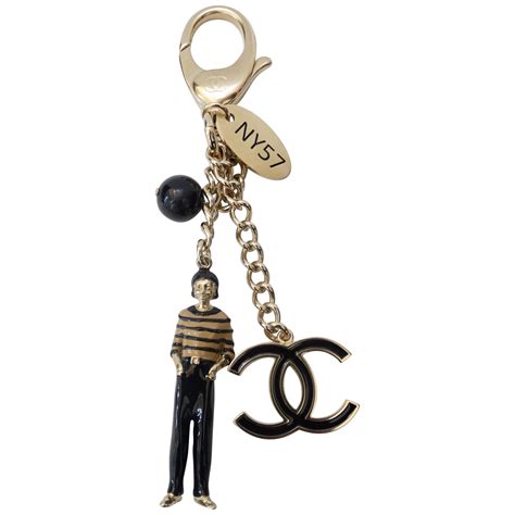 chanel keychain charm|chanel keychain pouch.